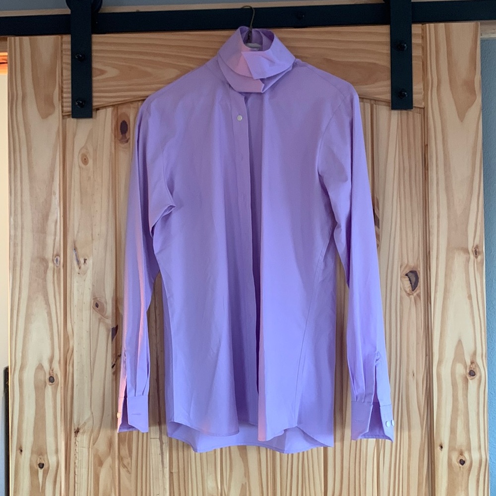 Lavender English riding show-shirt